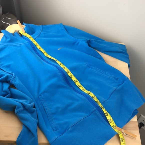 Reebok, blue zip sweater, Size woman US M - Picture 9 of 12